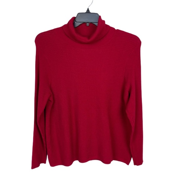 NWT Investments Plus Size Red Turtleneck sweater - Picture 4 of 13